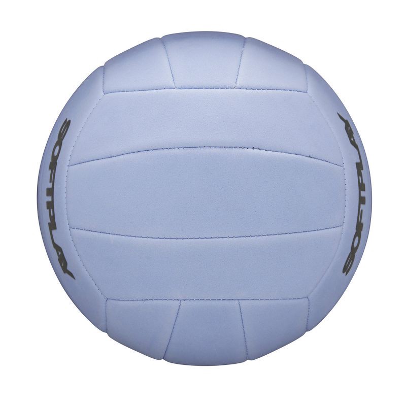 slide 5 of 8, Wilson AVP Soft Play Volleyball - Purple: Synthetic Leather, Size 5, Butyl Bladder, 1 ct