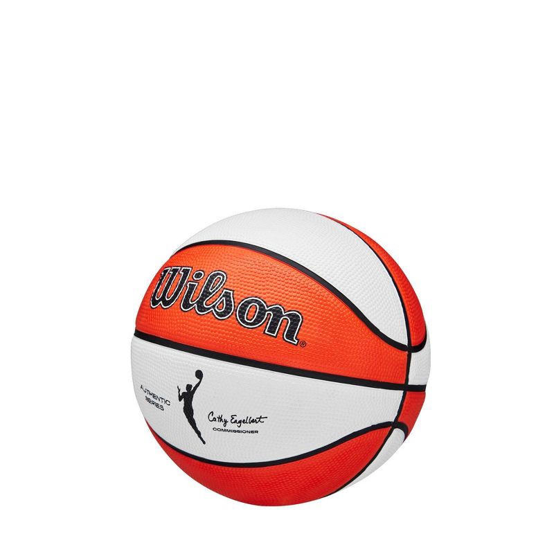 slide 3 of 7, Wilson NBA Authentic Mini Basketball - Orange/White: Size 3, Small Sports Equipment, 1 ct