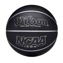 Wilson Size 7 NCAA Icon Basketball - Black: Butyl Bladder, Rubber Shell, Age 12+
