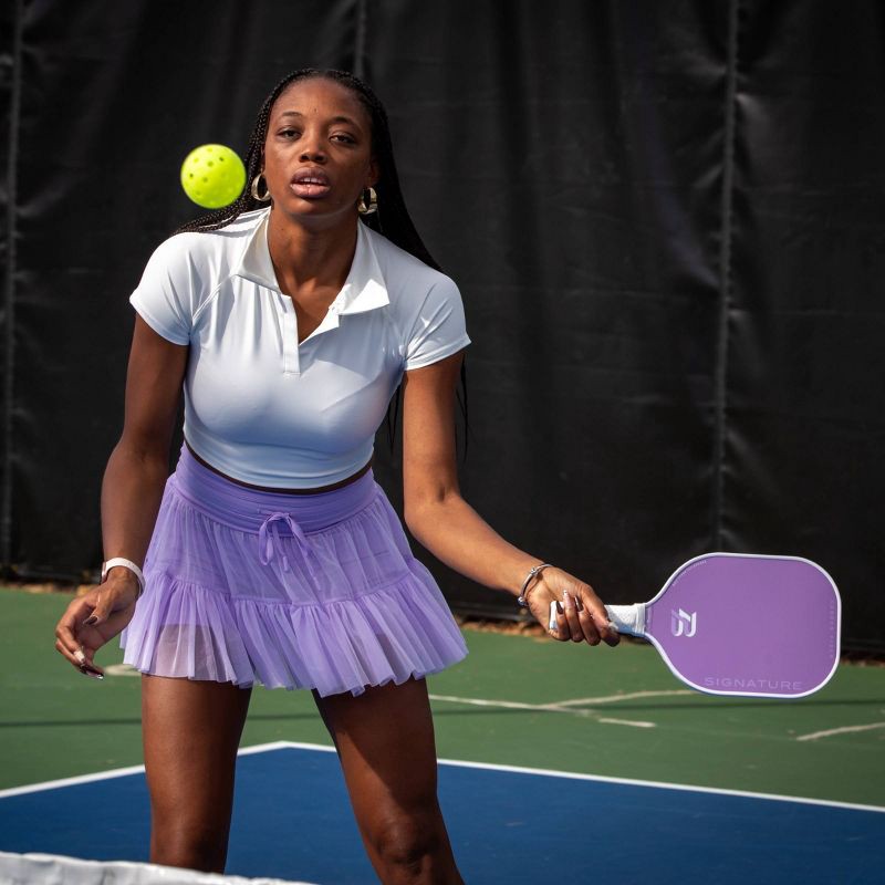 slide 5 of 13, PBPRO Signature Carbon Fiber Pickleball Paddle - Lavender: Polypropylene Core, Traditional Frame, 1 ct