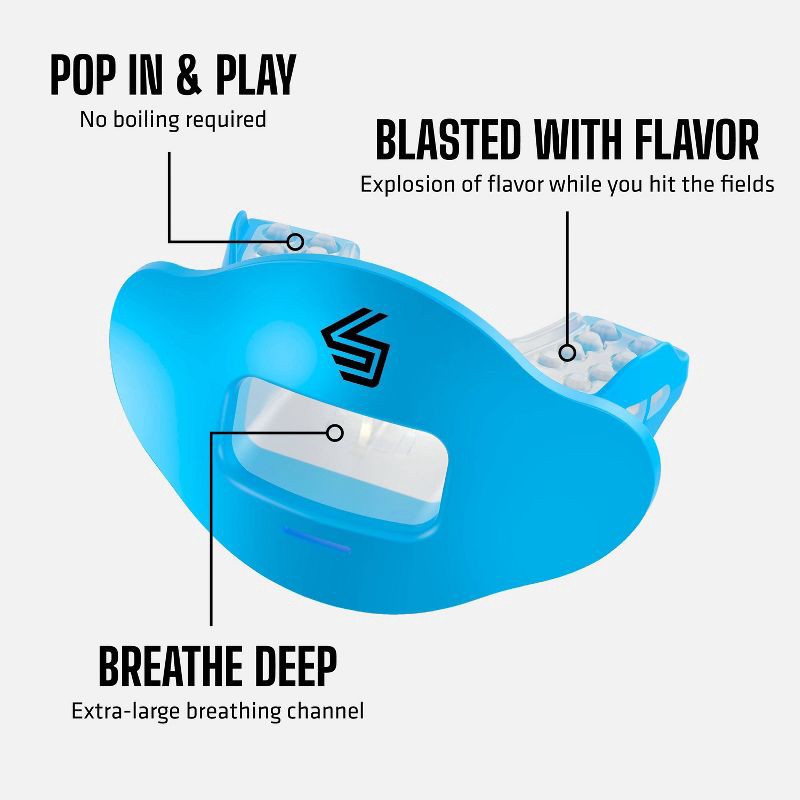 slide 4 of 4, Shock Doctor Sport Max Airflow Flavor Lipguard Kool Aid - Tropical Punch: All-Purpose Polypropylene BPA-Free Mouth Guard, 1 ct