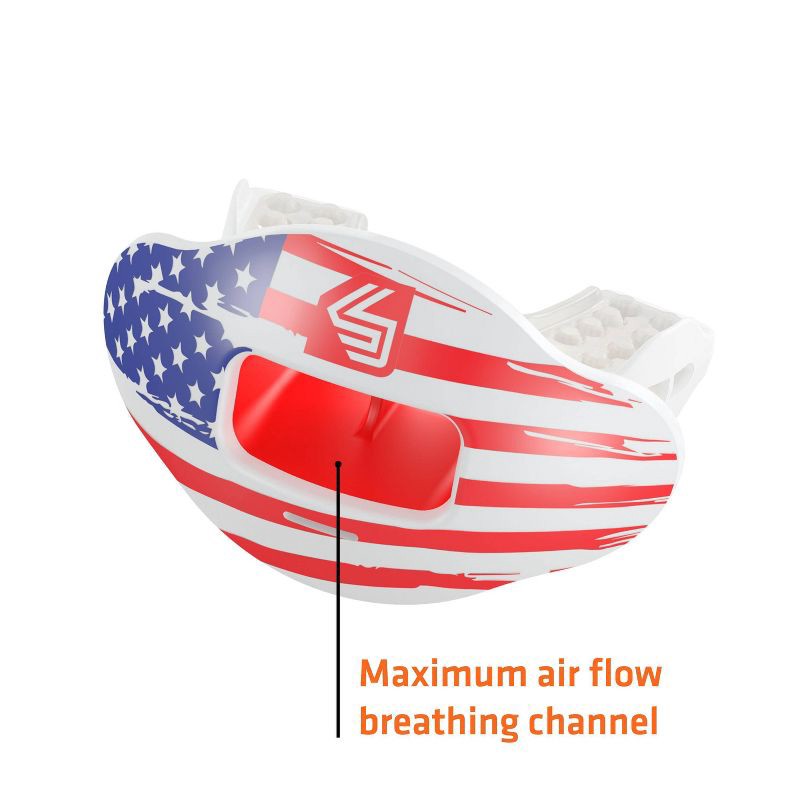 slide 3 of 6, Shock Doctor Sport Max Airflow Lipguard - Flag, 1 ct