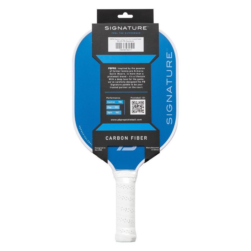 slide 2 of 13, PBPRO Signature Carbon Fiber Pickleball Paddle - Blue, 1 ct