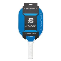 PBPRO Signature Carbon Fiber Pickleball Paddle - Blue: Polypropylene Core, 16" Length, 8 oz Weight, 4-1/4" Grip Size