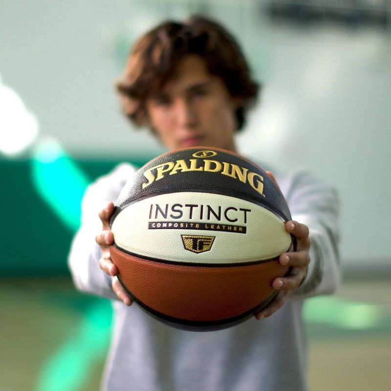 slide 4 of 12, Spalding Instinct 27.5" Basketball: Composite, Butyl Bladder, Youth Use, 1 ct