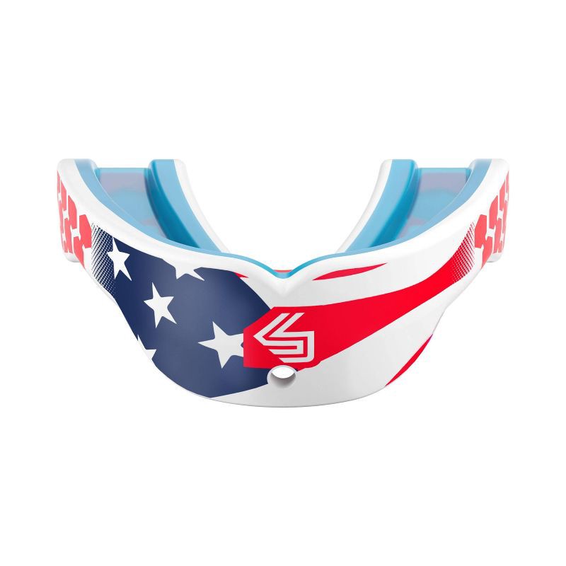 slide 2 of 7, Shock Doctor Sport Gel Max Pro Stars and Stripes - Youth: Strapless Mouth Guard, BPA-Free, 1 ct