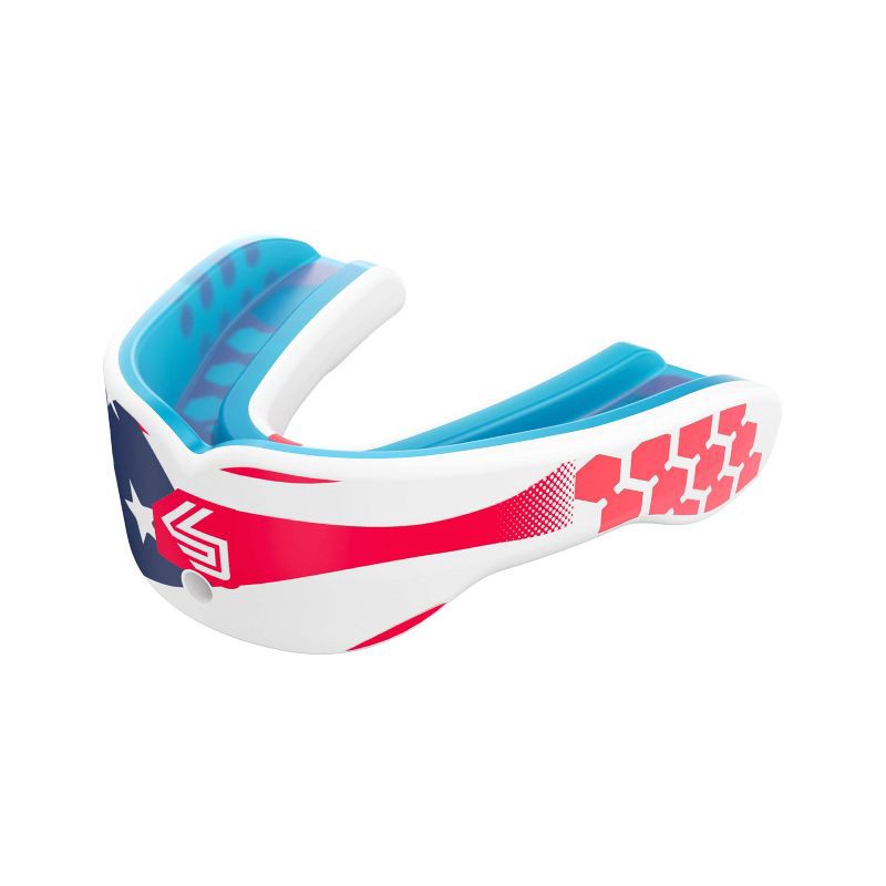 slide 1 of 7, Shock Doctor Sport Gel Max Pro Stars and Stripes - Youth: Strapless Mouth Guard, BPA-Free, 1 ct