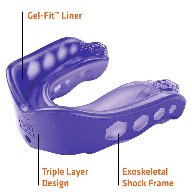 slide 3 of 3, Shock Doctor Sport Gel Max Flavor Kool Aid Grape - Youth: BPA-Free Polypropylene Mouthguard, 1 ct