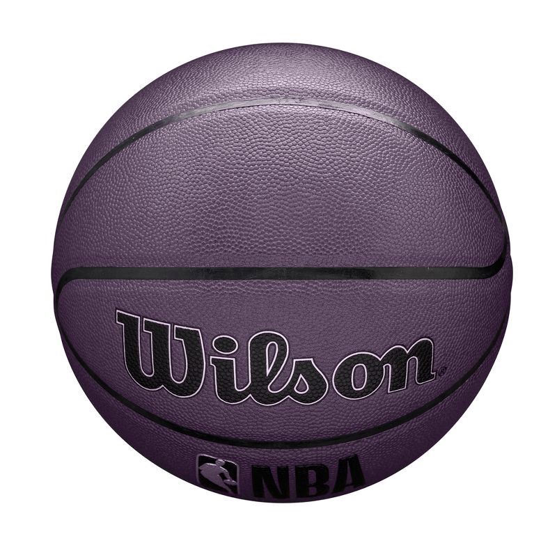slide 7 of 8, Wilson Size 7 NBA Forge Basketball - Purple: Synthetic Leather, Butyl Bladder, Adult Sports Ball, 1 ct