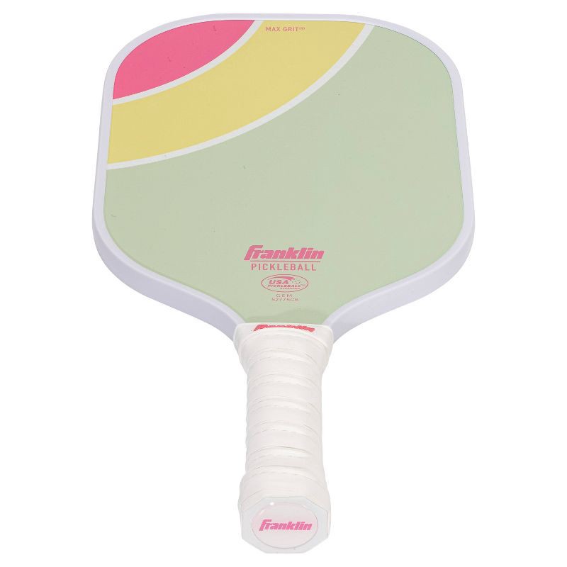 slide 7 of 11, Franklin Sports 2 Player Poly Paddle with Ball Set - Green/Pink: Fiberglass, Traditional Frame, 1 ct