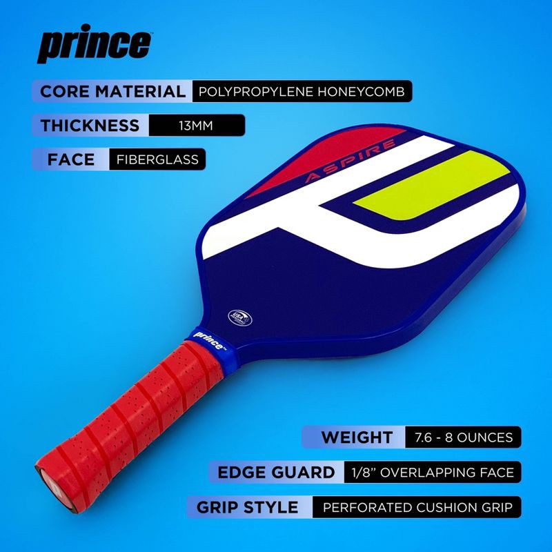 slide 2 of 8, Prince Sports Recreational Series Paddles - Retro Red/Green/Blue, 1 ct