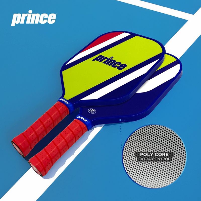 slide 3 of 8, Prince Sports Recreational Series Paddles - Retro Red/Green/Blue, 1 ct
