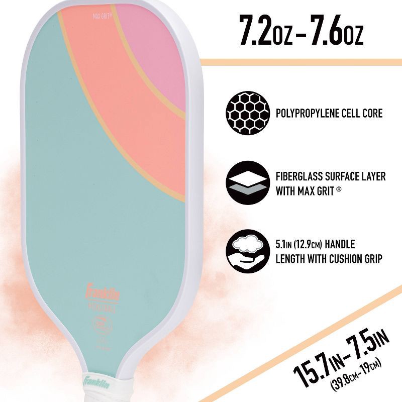 slide 5 of 12, Franklin Sports 2 Player Poly Paddle with Ball Set - Yellow/Green: Fiberglass Core for Traditional Racquet Shape in Pickleball, 1 ct