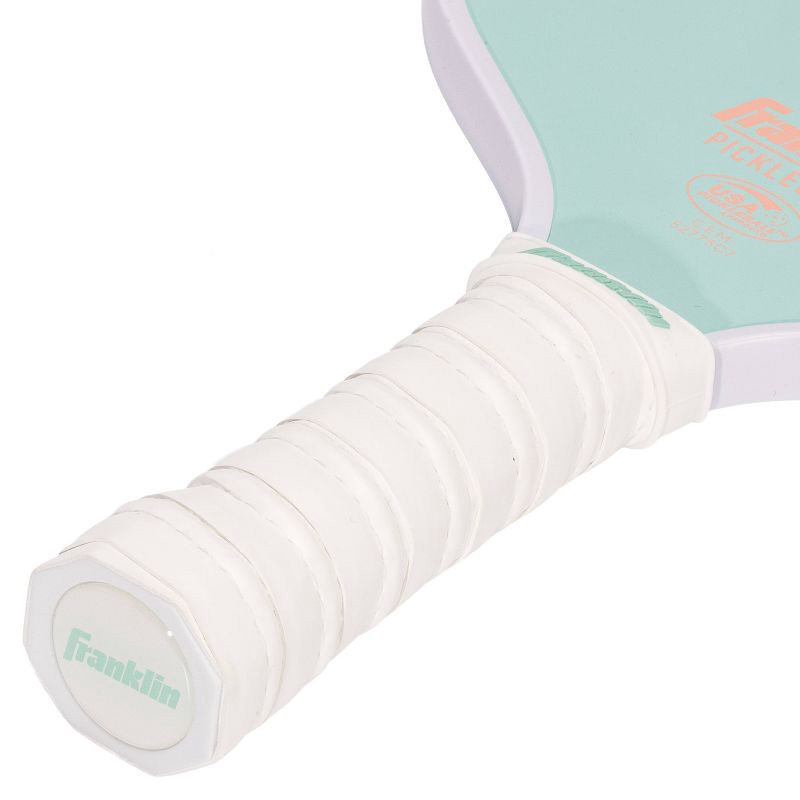 slide 8 of 12, Franklin Sports 2 Player Poly Paddle with Ball Set - Yellow/Green: Fiberglass Core for Traditional Racquet Shape in Pickleball, 1 ct