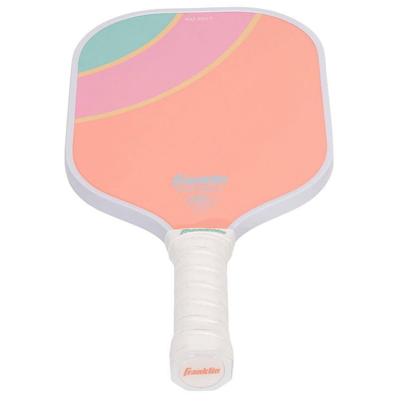 slide 9 of 12, Franklin Sports 2 Player Poly Paddle with Ball Set - Yellow/Green: Fiberglass Core for Traditional Racquet Shape in Pickleball, 1 ct