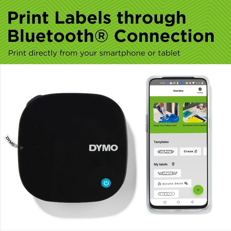 slide 2 of 7, DYMO Letratag 200 Bluetooth Label Maker with White Paper Label Tape, 1 ct