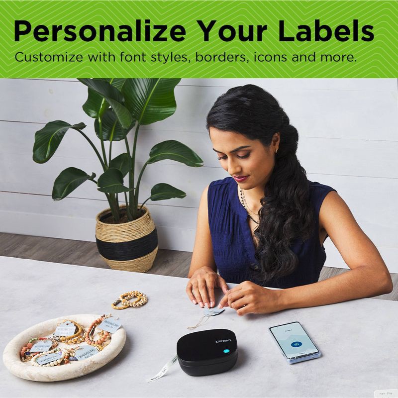 slide 3 of 7, DYMO Letratag 200 Bluetooth Label Maker with White Paper Label Tape, 1 ct