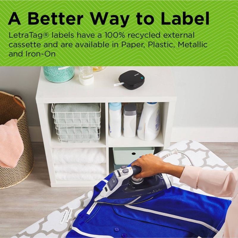 slide 4 of 7, DYMO Letratag 200 Bluetooth Label Maker with White Paper Label Tape, 1 ct