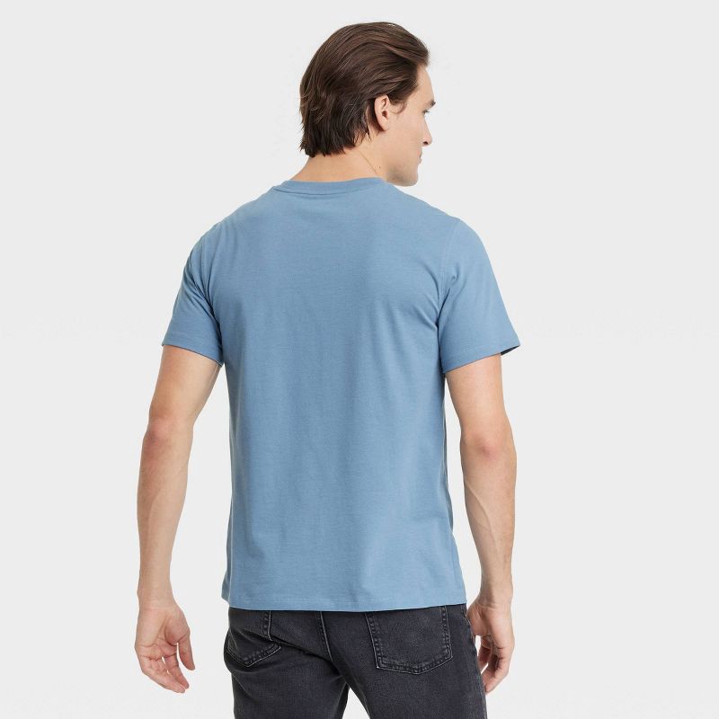 slide 2 of 3, Men's Short Sleeve Graphic T-Shirt - Goodfellow & Co™ Rig Blue S, 1 ct