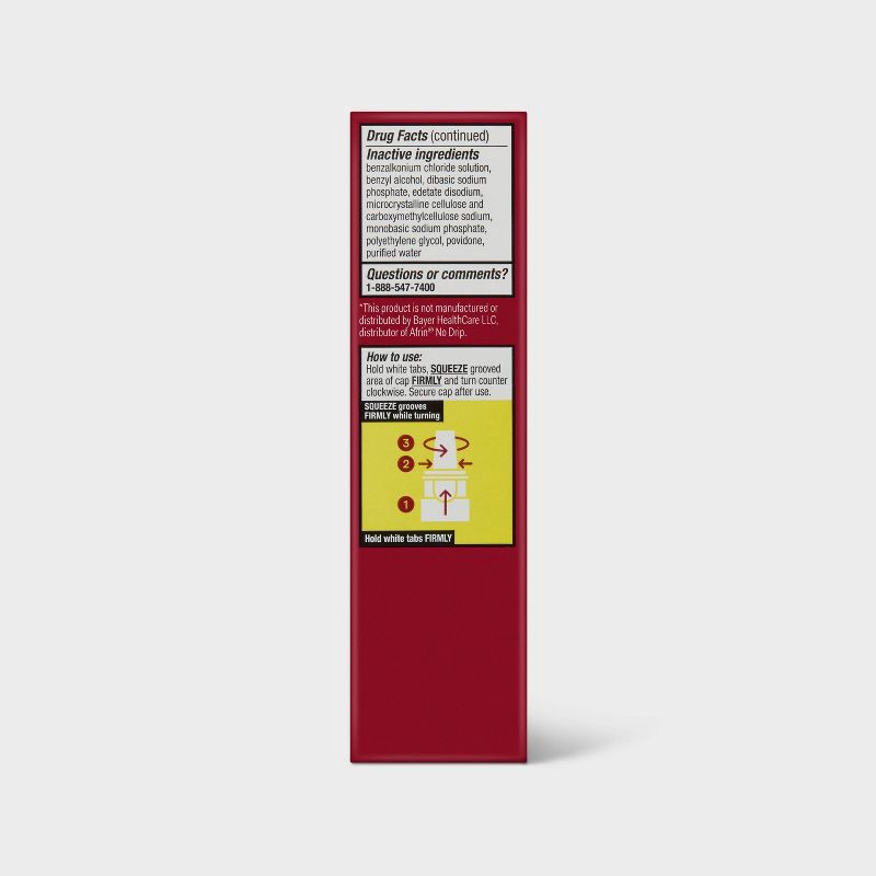 slide 4 of 4, No Drip Original 12hr Nasal Spray - Oxymetazoline Hydrochloride 0.05% - 1 fl oz - up&up™, 1 fl oz