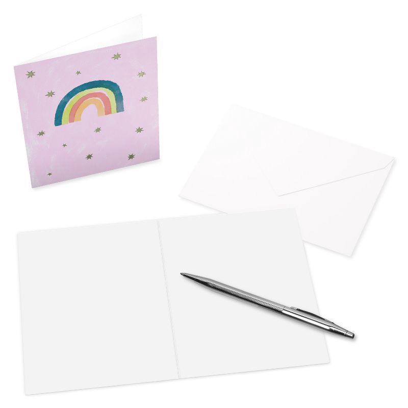 slide 2 of 4, American Greetings 10ct All-Occasion Rainbow and Stars Blank Note Cards, 10 ct