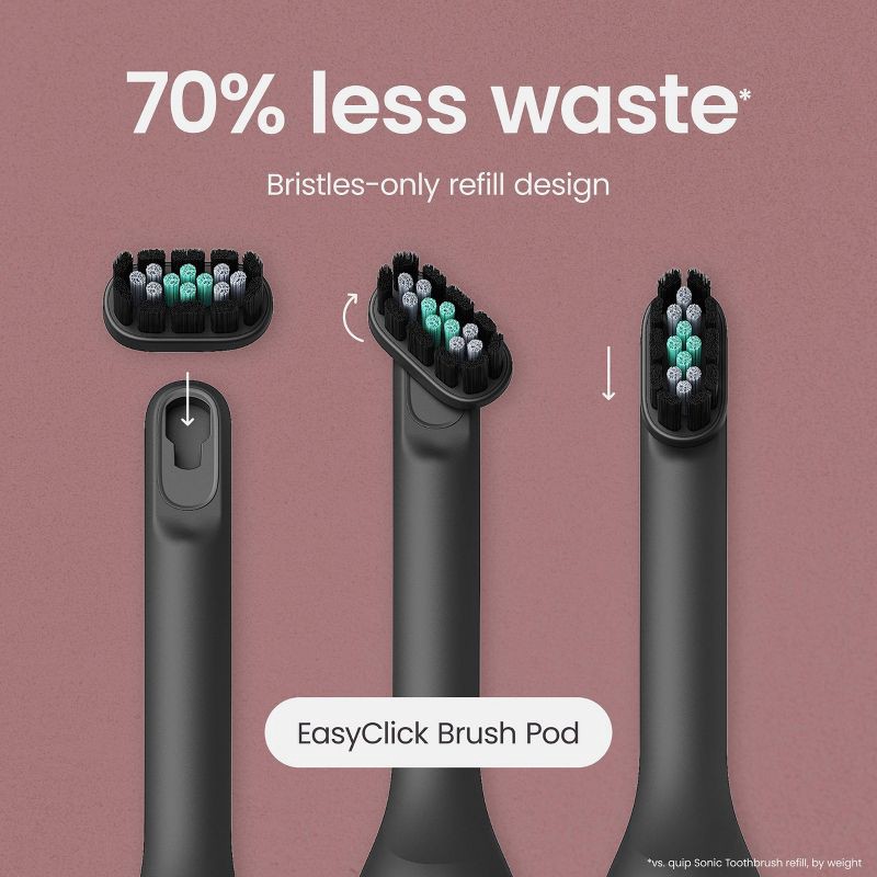 slide 3 of 19, quip Ultra Next Generation Smart Sonic Electric Toothbrush - Onyx, 1 ct