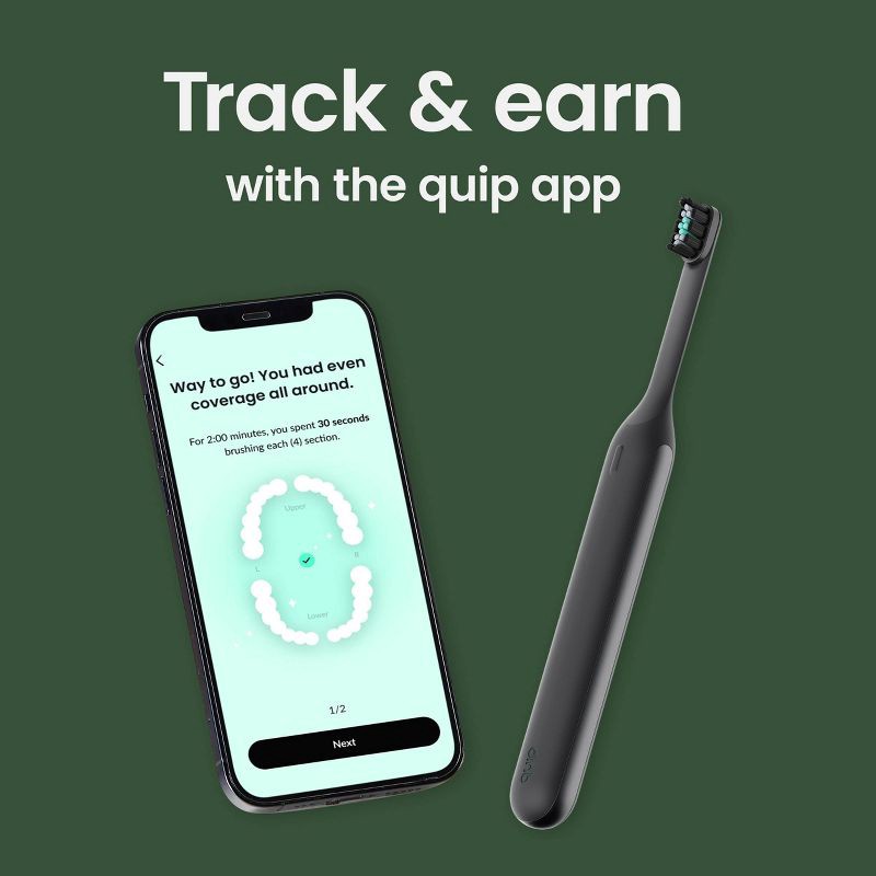 slide 6 of 19, quip Ultra Next Generation Smart Sonic Electric Toothbrush - Onyx, 1 ct