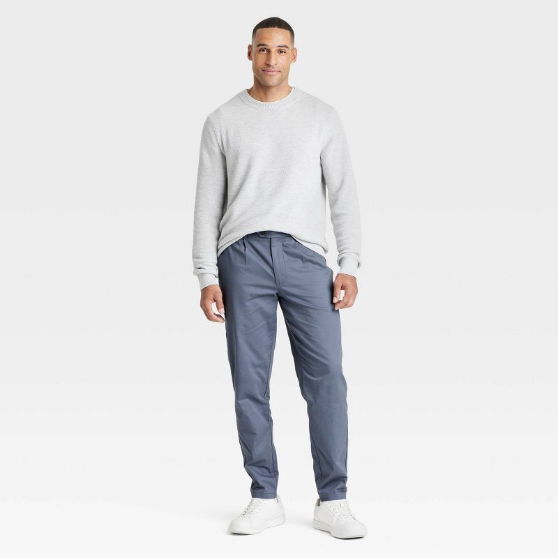 slide 3 of 3, Men's Extended Tab Pleated Dress Trousers - Goodfellow & Co™ Steel Gray 32x30: Relaxed Leg, 1 ct