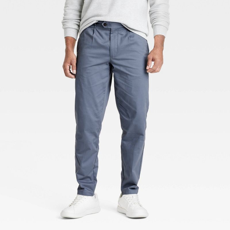 slide 1 of 3, Men's Extended Tab Pleated Dress Trousers - Goodfellow & Co™ Steel Gray 32x30: Relaxed Leg, 1 ct