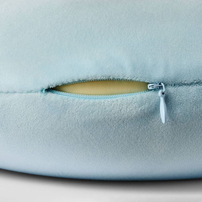 slide 3 of 3, Memory Foam Travel Neck Pillow - Open Story™ Muddy Aqua: U-Shape, Velvet, 1 ct