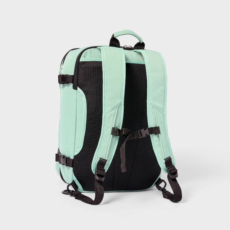 slide 5 of 7, 35L Travel Backpack - Open Story™️ Sage Green: Softside Water Repellent Twill, 35 liter