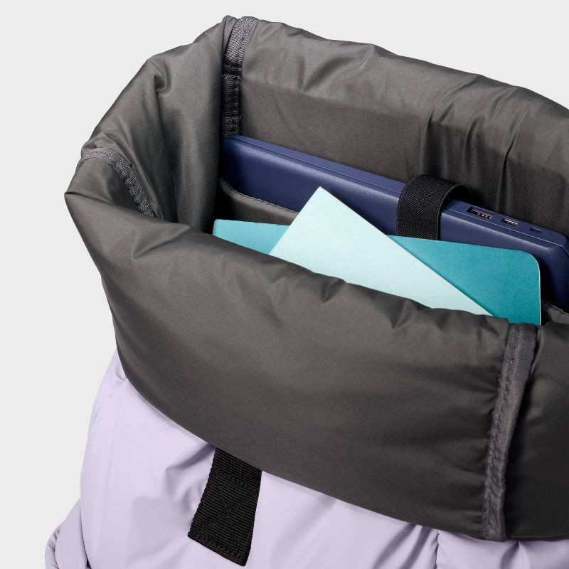 slide 4 of 6, Puffer 16" Backpack Thistle - Open Story™: Laptop Bag, Water-Resistant, Recycled Polyester, 1 ct