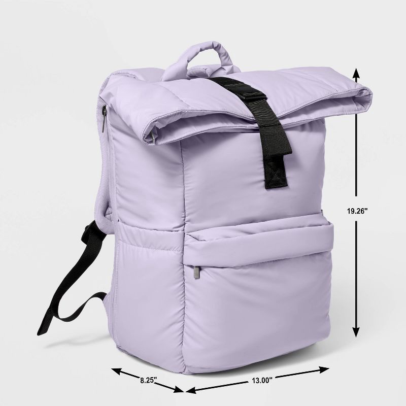 slide 6 of 6, Puffer 16" Backpack Thistle - Open Story™: Laptop Bag, Water-Resistant, Recycled Polyester, 1 ct