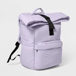 Puffer 16" Backpack Thistle - Open Story™: Laptop Bag, Water-Resistant, Recycled Polyester