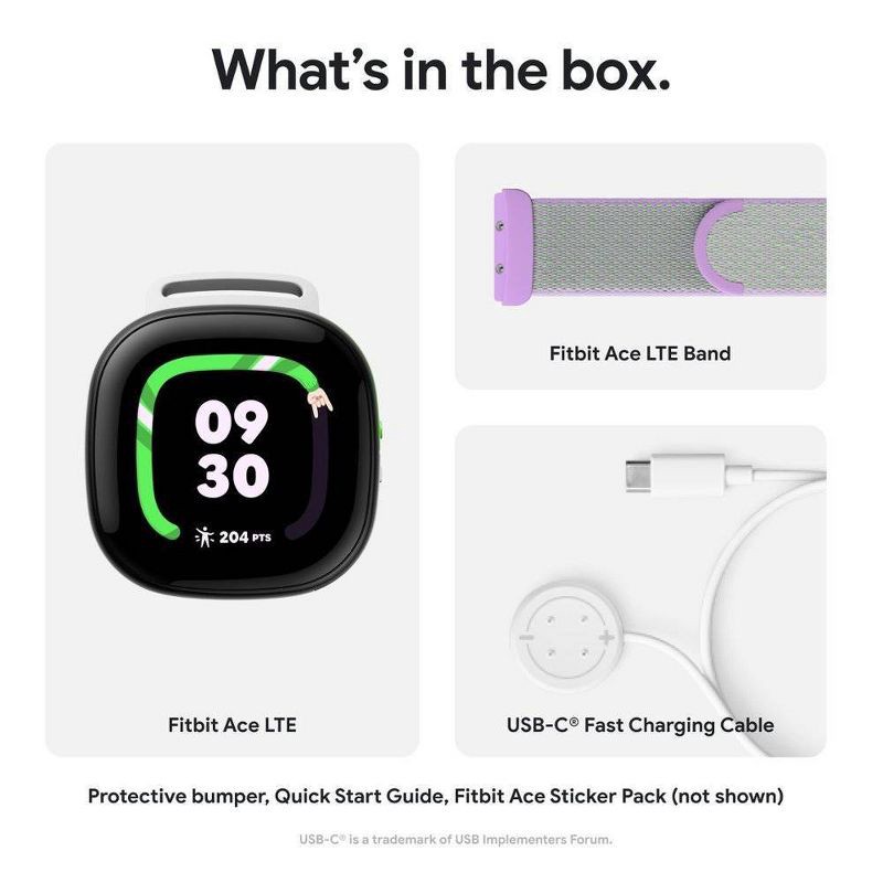 slide 14 of 14, Google Fitbit Ace LTE Kids Smartwatch - Mild, 1 ct