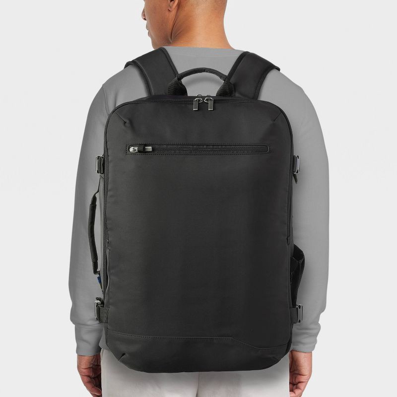 slide 2 of 7, 40L Travel Backpack With Expansion Black - Open Story™️, 40 liter