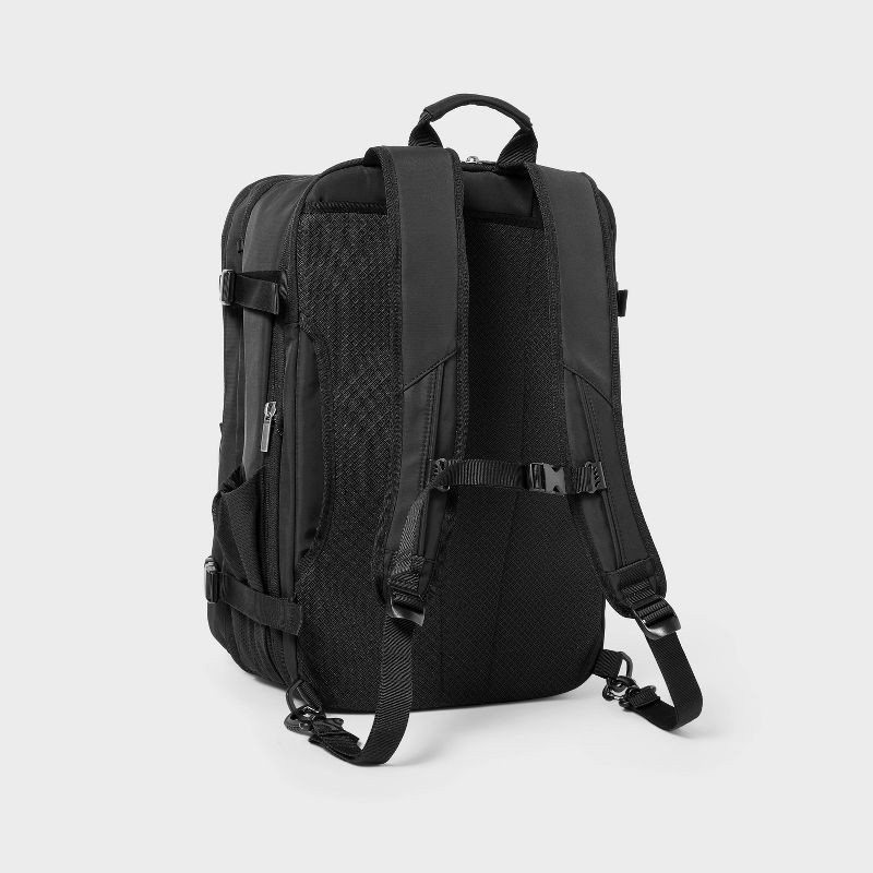 slide 5 of 7, 40L Travel Backpack With Expansion Black - Open Story™️, 40 liter