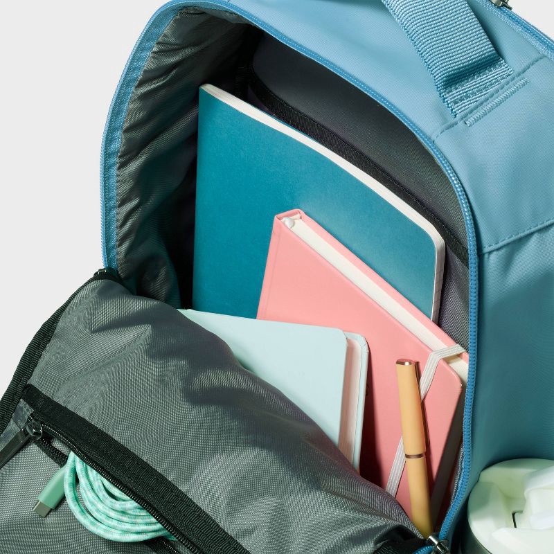 slide 3 of 6, Signature Day Trip Backpack - Open Story™ Blue: Recycled Nylon, Water-Resistant, 1 ct