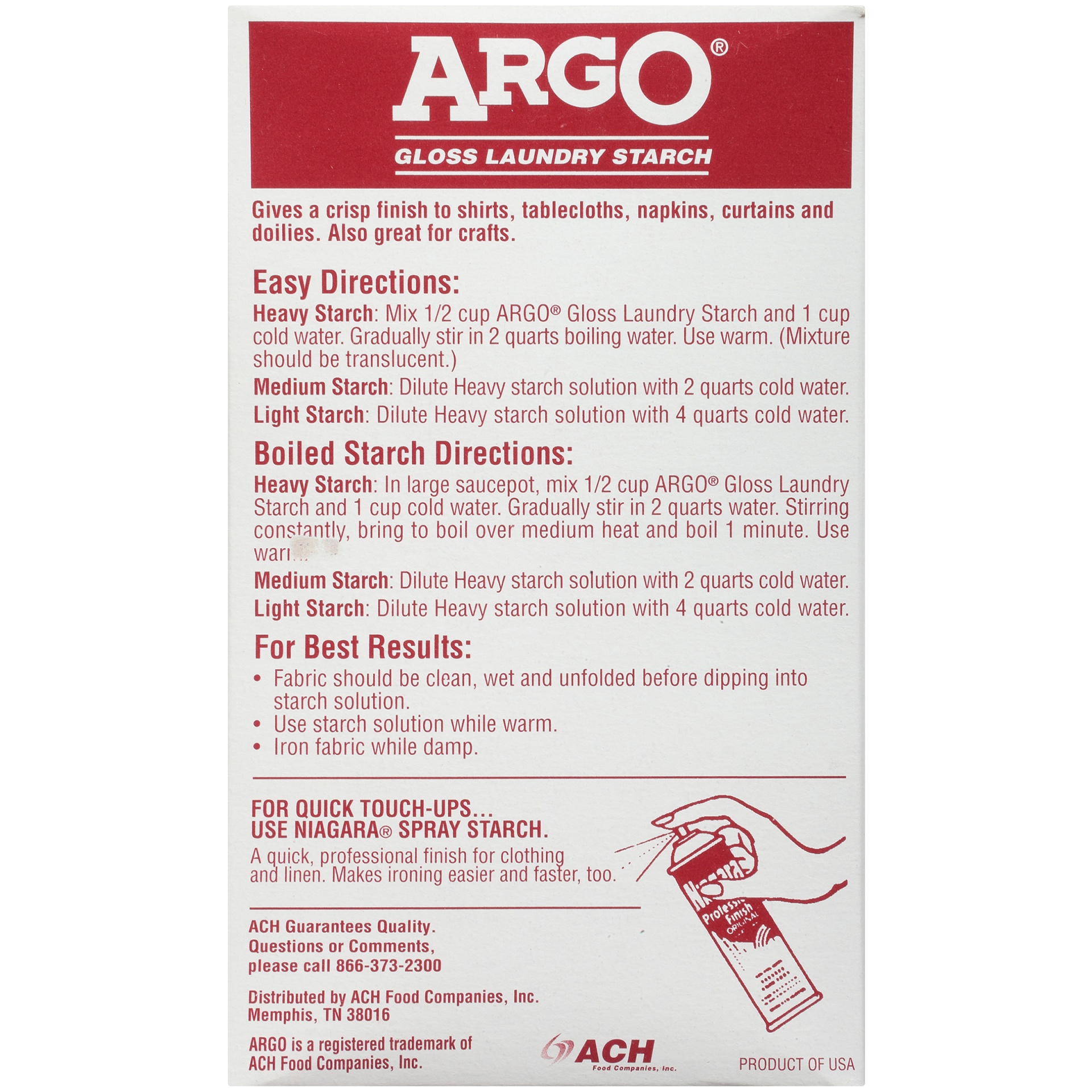 slide 2 of 6, Argo Gloss Laundry Starch, 16 oz