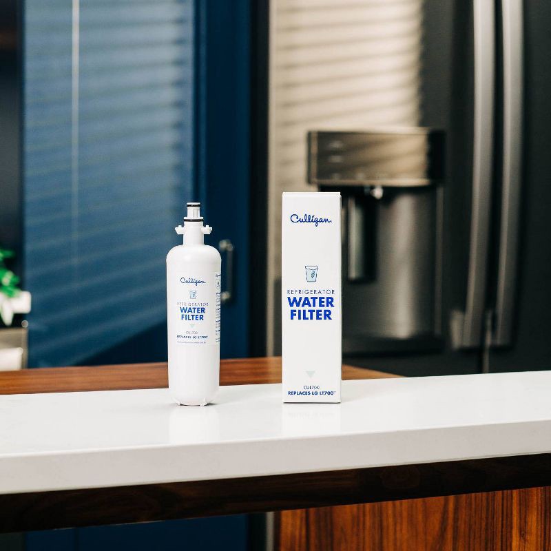 slide 6 of 10, Culligan CUL700 Replacement LG (LT700P) Refrigerator Water Filter: Filters Odors, Lead, Chlorine, Microplastics, VOCs, 1 ct