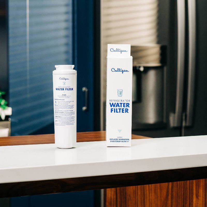 slide 6 of 10, Culligan CUW4 Replacement Whirlpool (EDR4RXD1/WHR4RXD1/KAD4RXD1) Refrigerator Water Filter 4: Filters Odors, Lead, Chlorine, 1 ct
