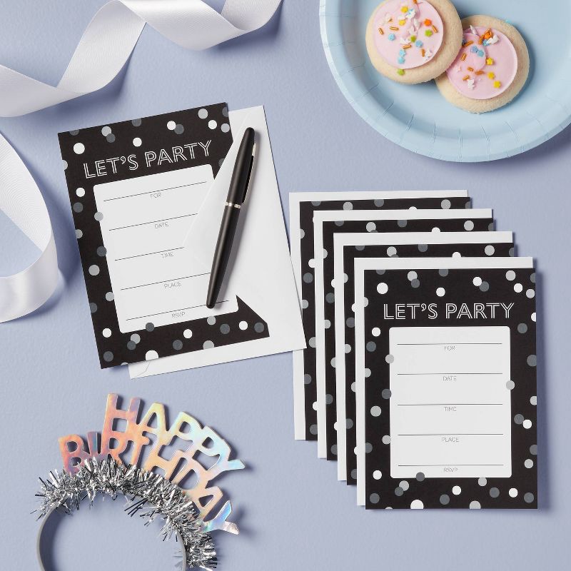 slide 2 of 3, 10ct Invitation Lets Party - Spritz™, 10 ct