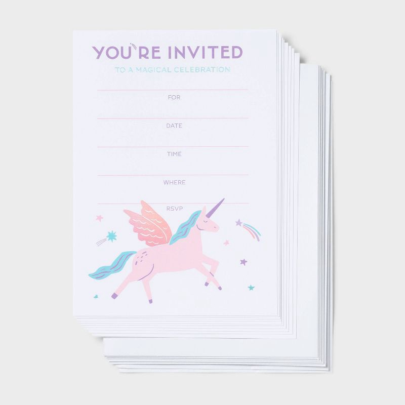 slide 1 of 3, 10ct Invitation Unicorn - Spritz™, 10 ct