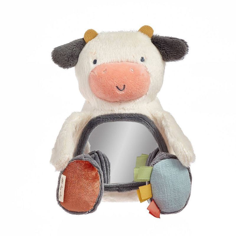 slide 6 of 8, Itzy Ritzy Bitzy Mirror - Sensory Tummy Time Mirror - Cow, 1 ct