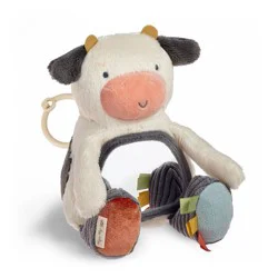 Itzy Ritzy Bitzy Mirror - Sensory Tummy Time Mirror - Cow