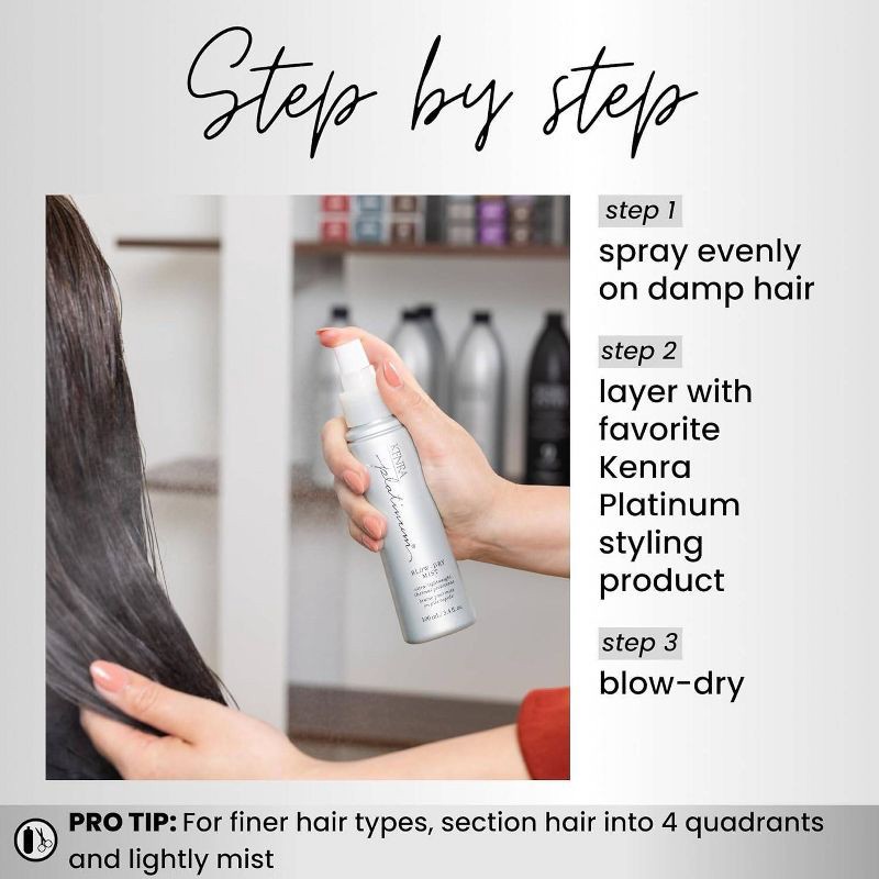 slide 3 of 5, Kenra Platinum Blow Dry Heat Protection Hair Treatment Spray - 3.4 fl oz, 3.4 fl oz