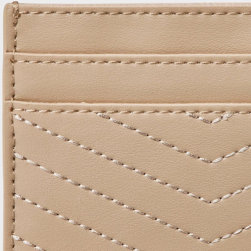 slide 4 of 4, Basic Card Case Wallet - A New Day™ Tan: Shell, Solid Pattern, 4.25" Width, 3.125" Height, 1 ct