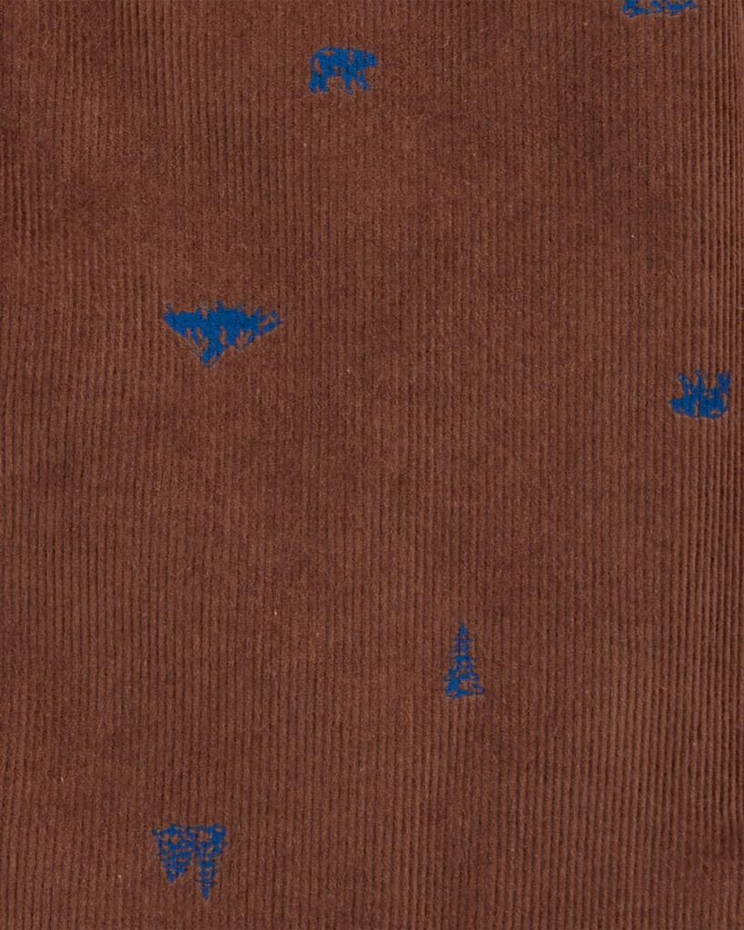 slide 2 of 2, Oshkosh Kid Mountain Print Corduroy Button-Front Shacket Brown 4, 1 ct