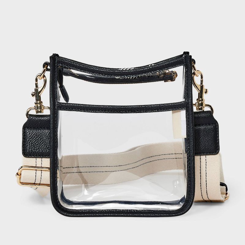 slide 6 of 6, Everyday Crossbody Bag - Universal Thread™ Black Clear: Removable Strap, TPU Shell, Vinyl Construction, 1 ct