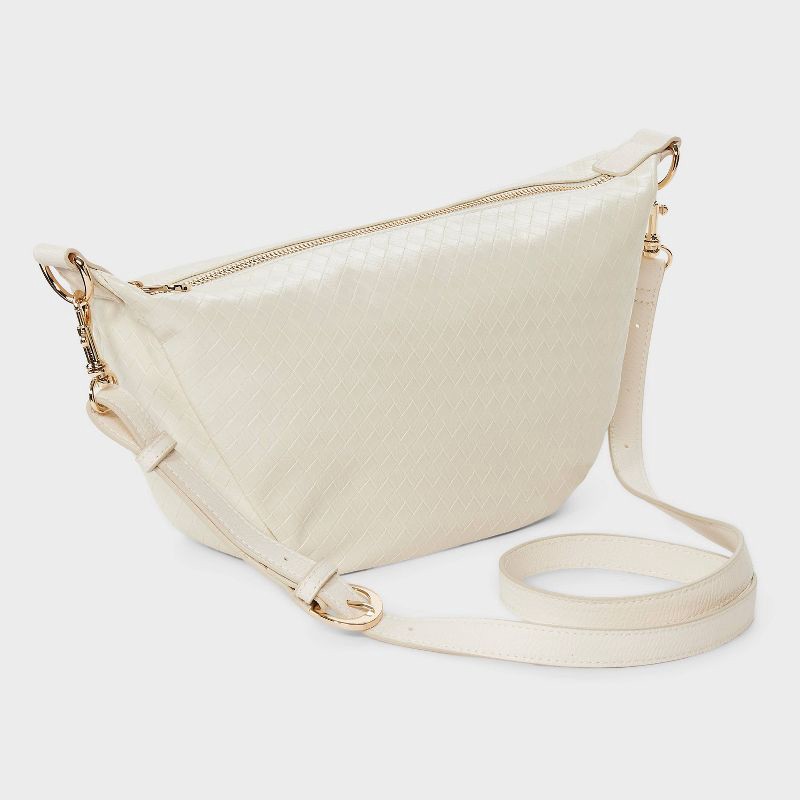slide 3 of 5, Essential Sling Crossbody Bag - Universal Thread™ Off-White: Detachable Strap, 45.5" Max Length, 1 ct